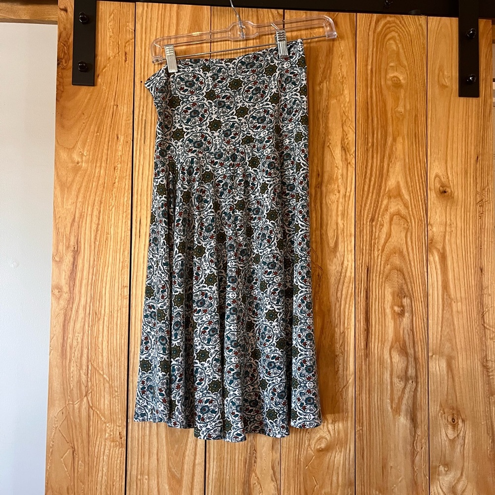 Max Studio A-Line Skirt with Floral Design